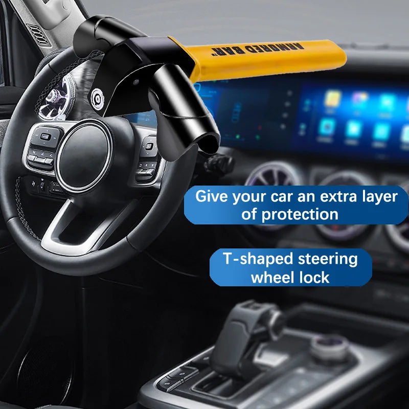 Universal Car Steering Lock – Anti-Theft T-Bar Immobilizer