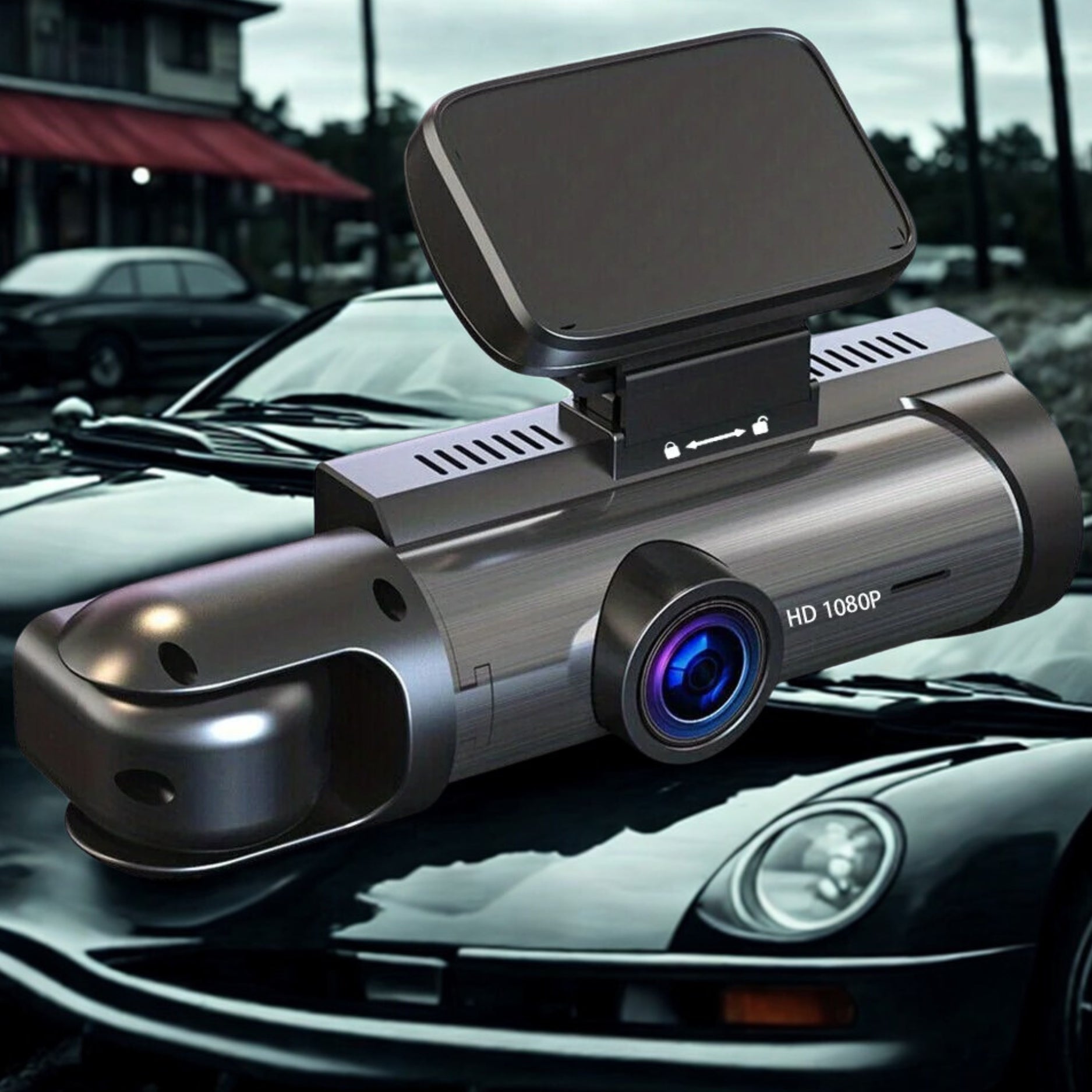 1080P Dual Dash Cam with WiFi – Front & Rear Car DVR Camera with Night Vision & G-Sensor